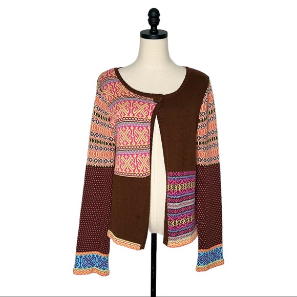 Hanna Andersson Single Button Fair Isle Cardigan | M Ladies - Picture 2 of 11